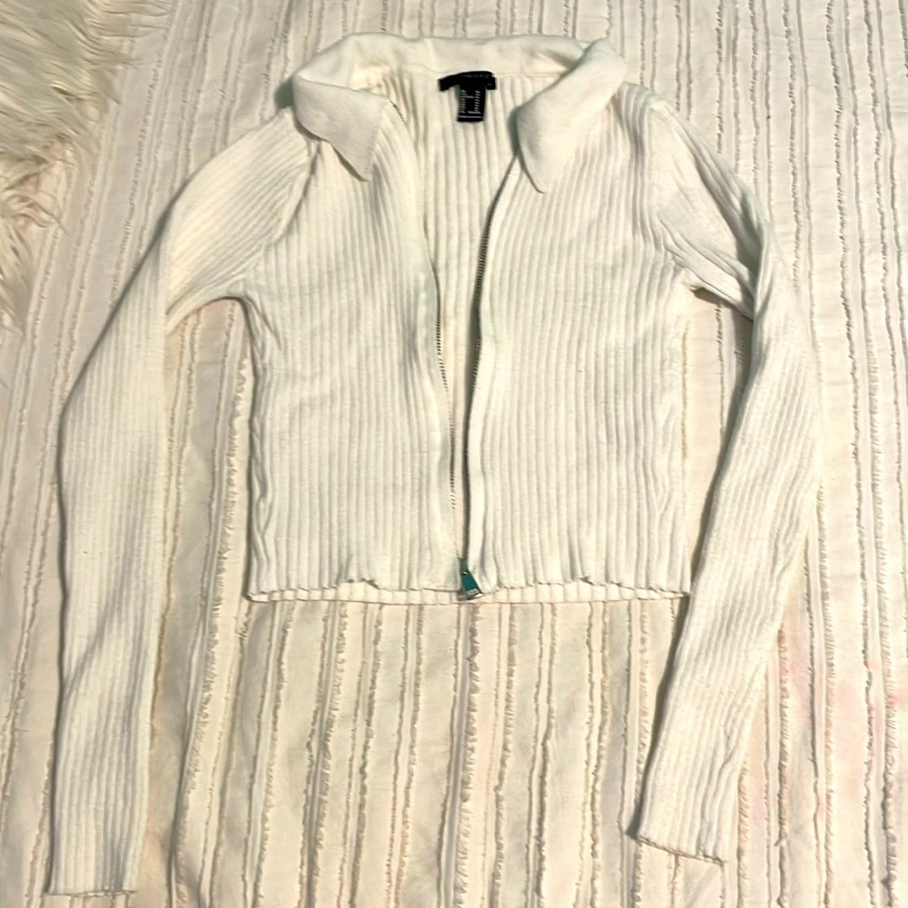White long-sleeve, Forever 21, Size: Medium